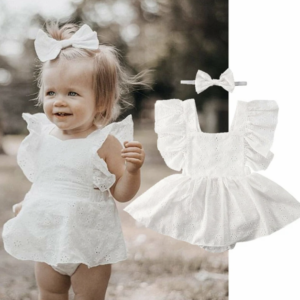 white baby dress